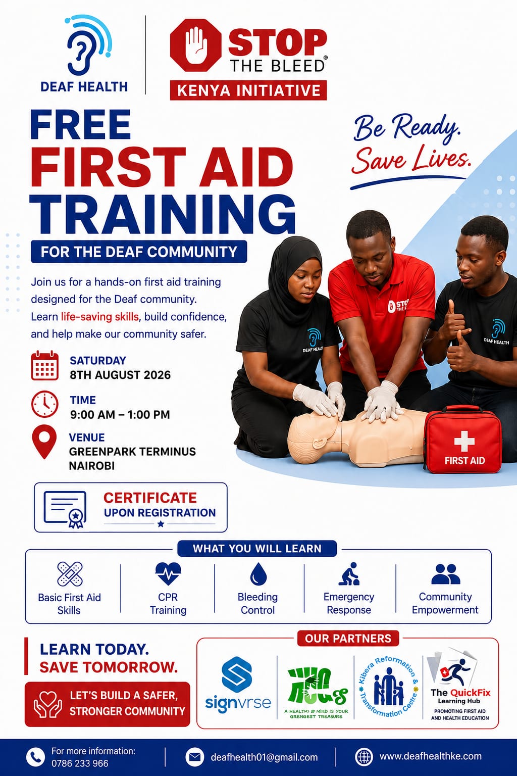 FREE FIRST AID TRAINING FOR THE DEAF COMMUNITY
